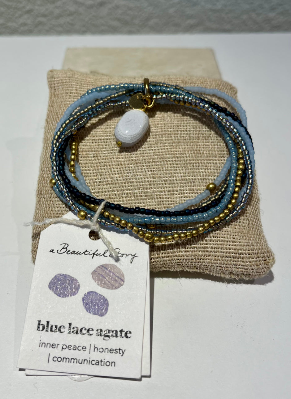 Armband „Blue Lace Agate“ – Innere Ruhe und Ehrlichkeit